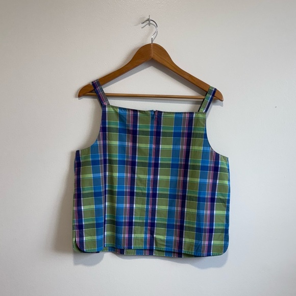 Vintage GAP 90’s cotton XL Colorful Plaid Sleeveless Top - Picture 4 of 4
